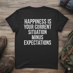 NWT MAP Inspirational Black Tee with Bold Quote